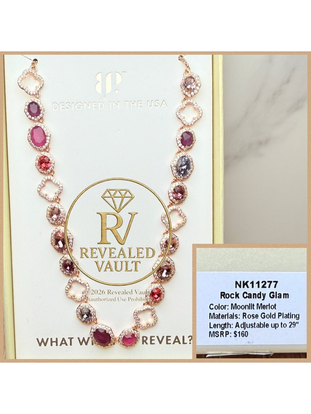 Rock Candy Glam - Moonlit Merlot -  Holiday Jewel Candy